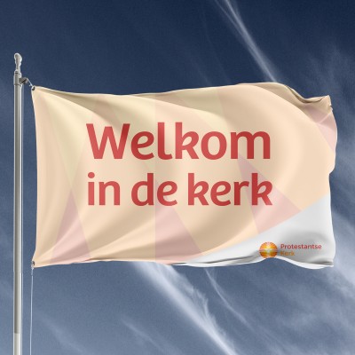 PKN vlag 200x300 cm, Welkom in de kerk